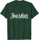 Old English Text Statement Art Just a Girl T-Shirt - T-Shirt | Forest