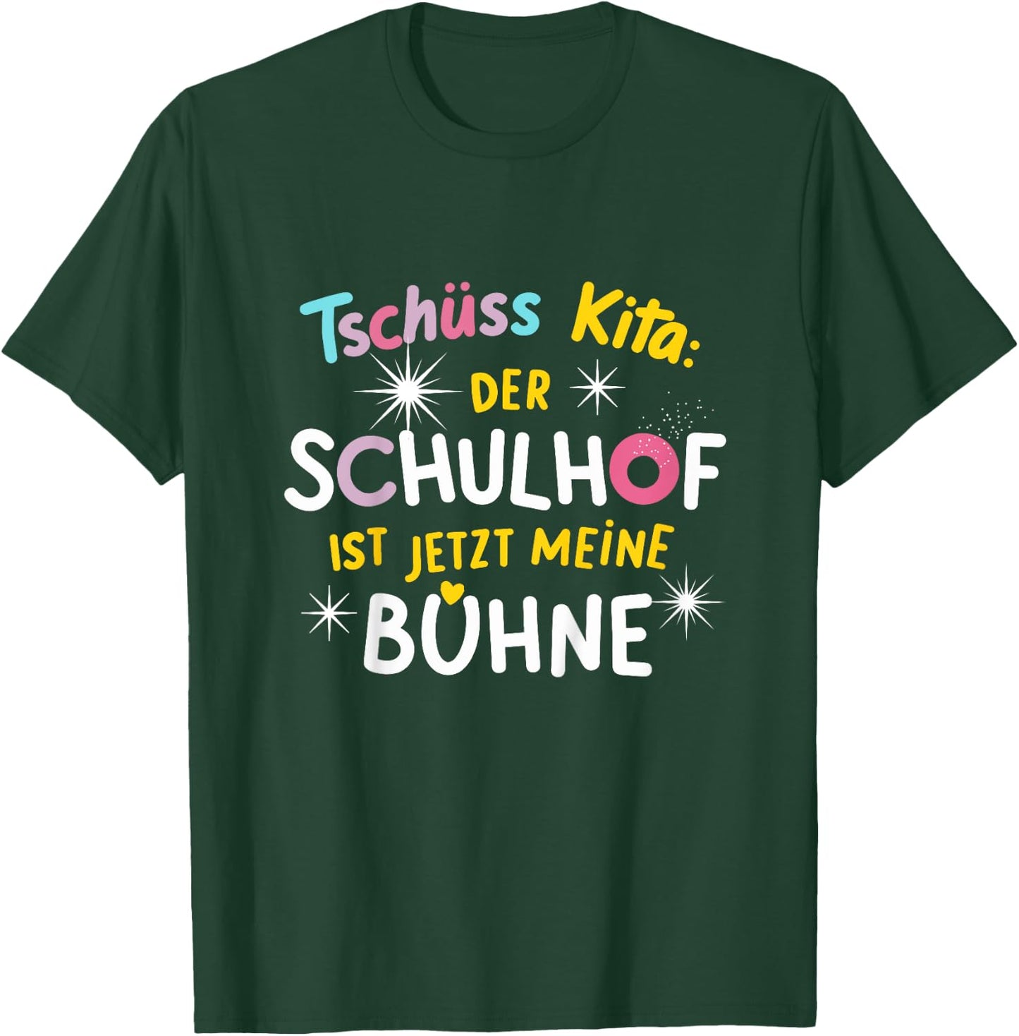 Kinder Kita Abschied Abgänger Lustig Schulkind Schulhof Bühne T-Shirt - T-Shirt | Forest
