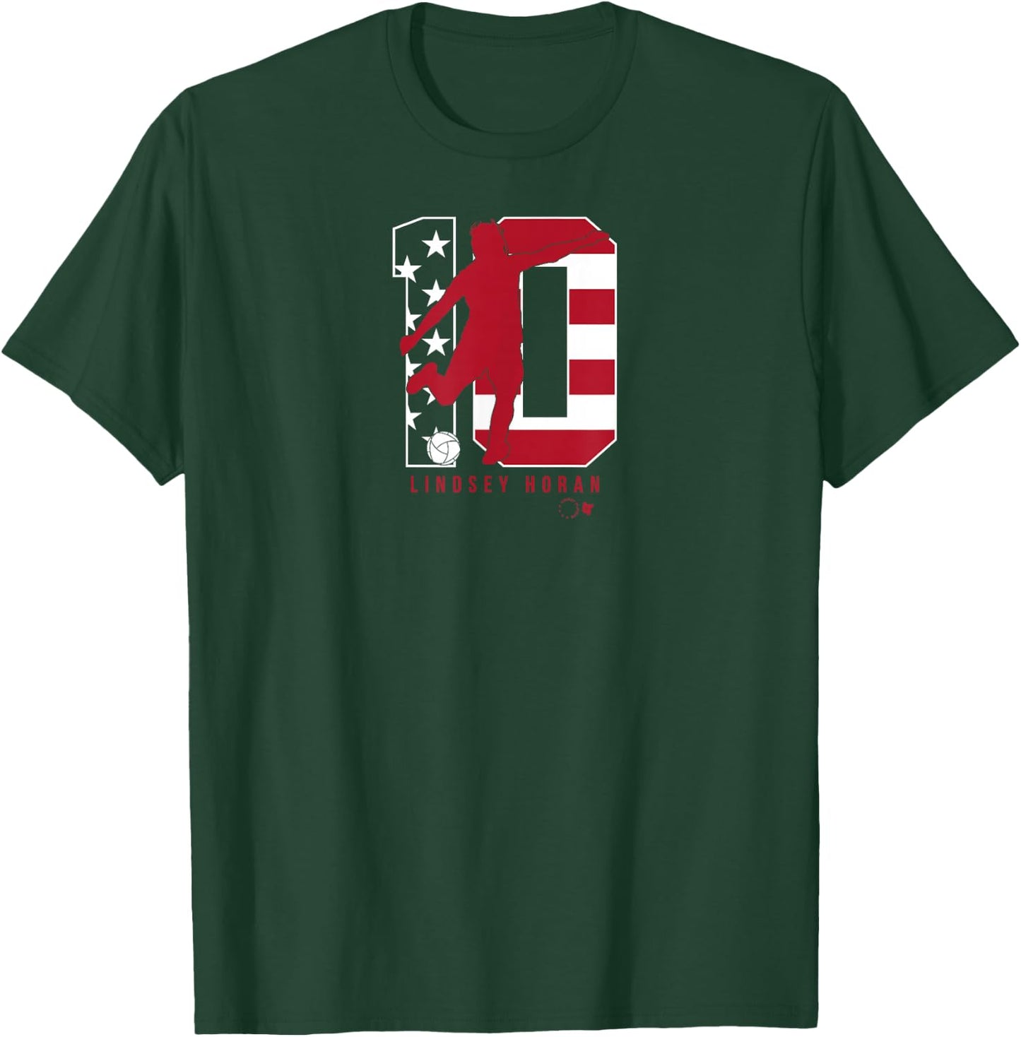 Lindsey Horan 10: USWNT Players Association - USA Soccer T-Shirt - T-Shirt | Forest