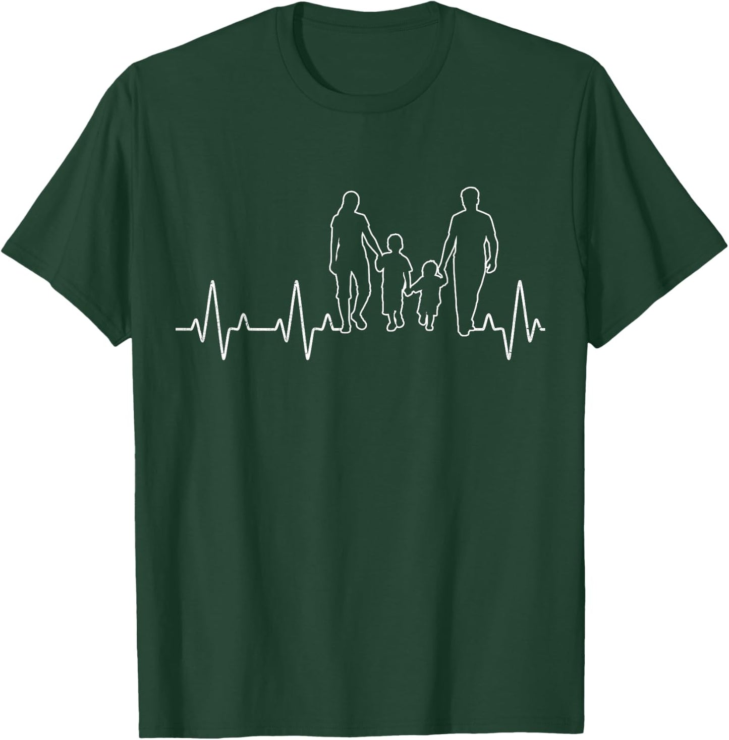Familie Liebe Herzklopfen Mama Papa 2 Children's T-Shirt - T-Shirt | Forest