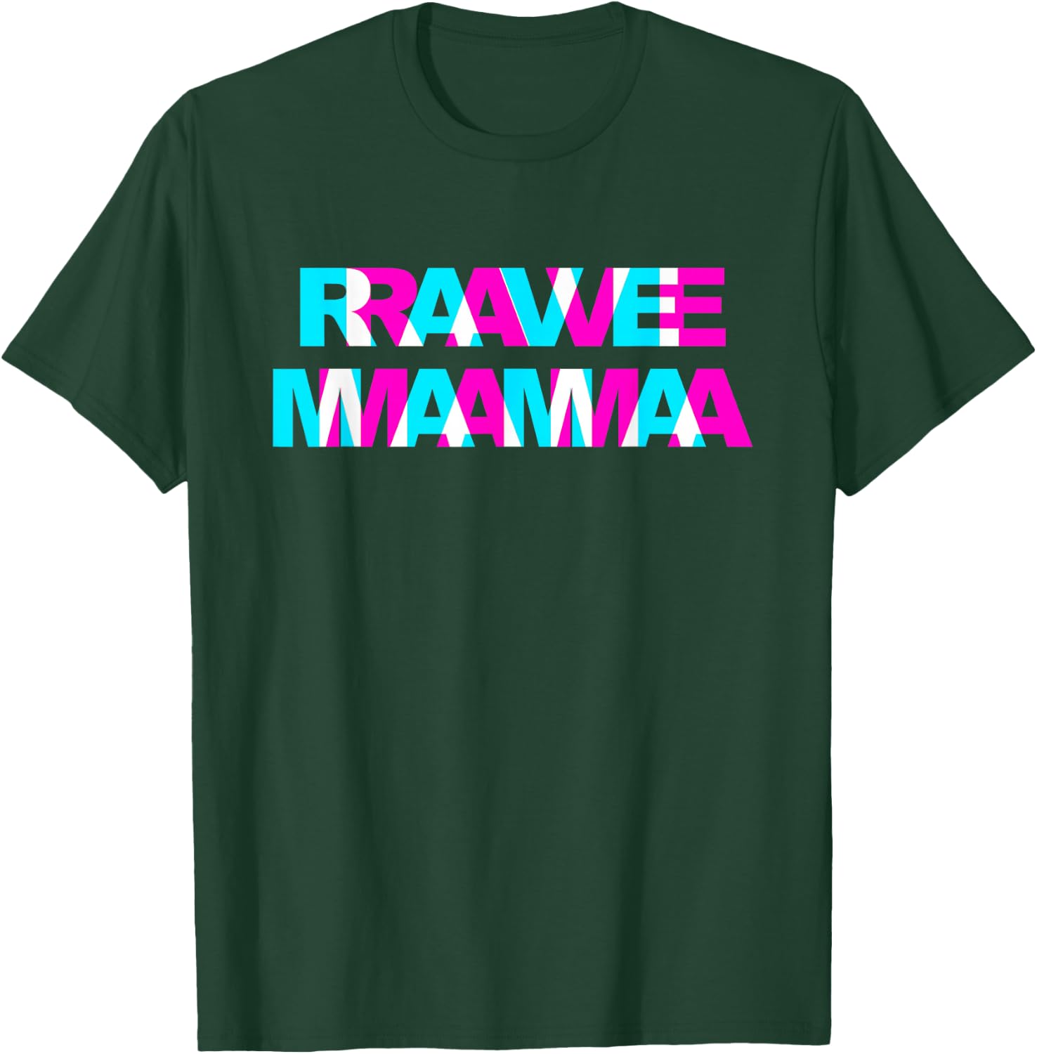 Rave Mama EDM Music Festival Mother Optical Illusion Trippy T-Shirt - T-Shirt | Forest