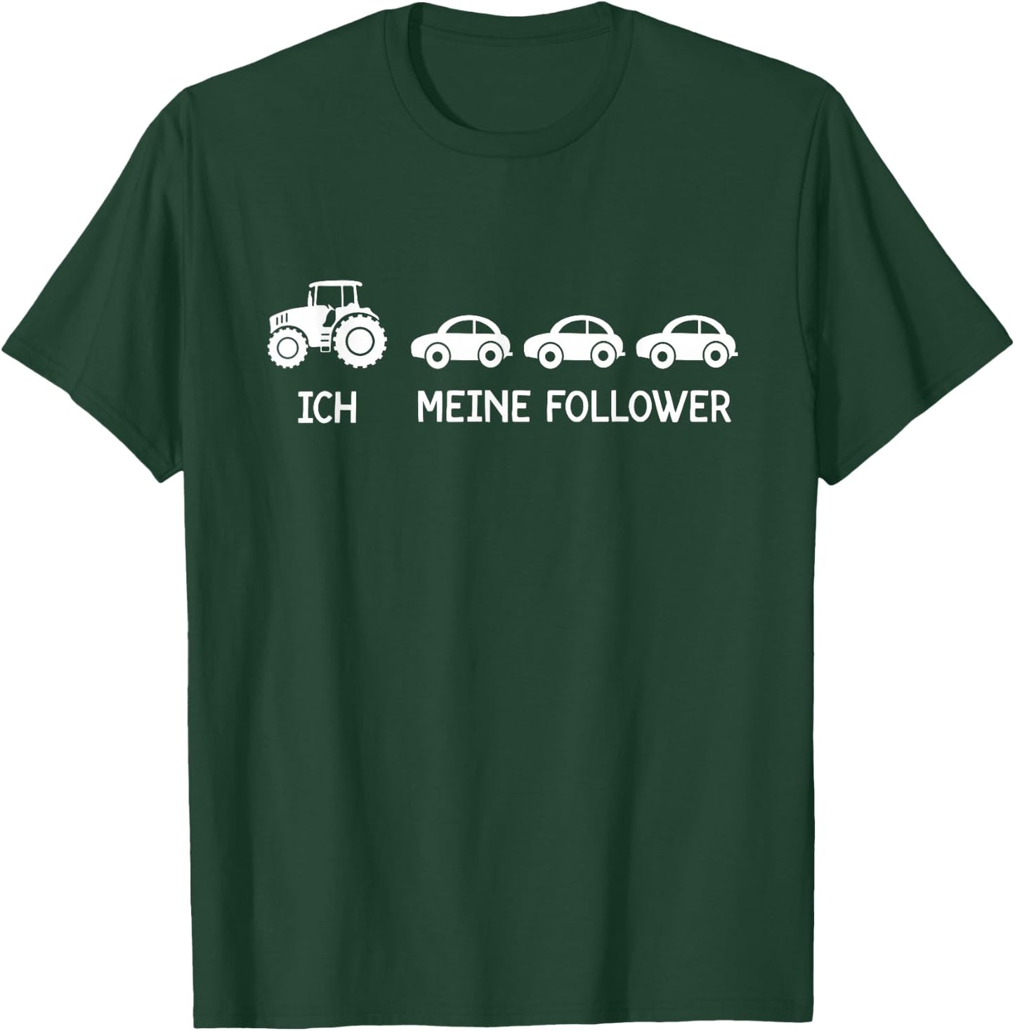 Funny Farmer Tractor with German Text, black T-Shirt - T-Shirt | Forest
