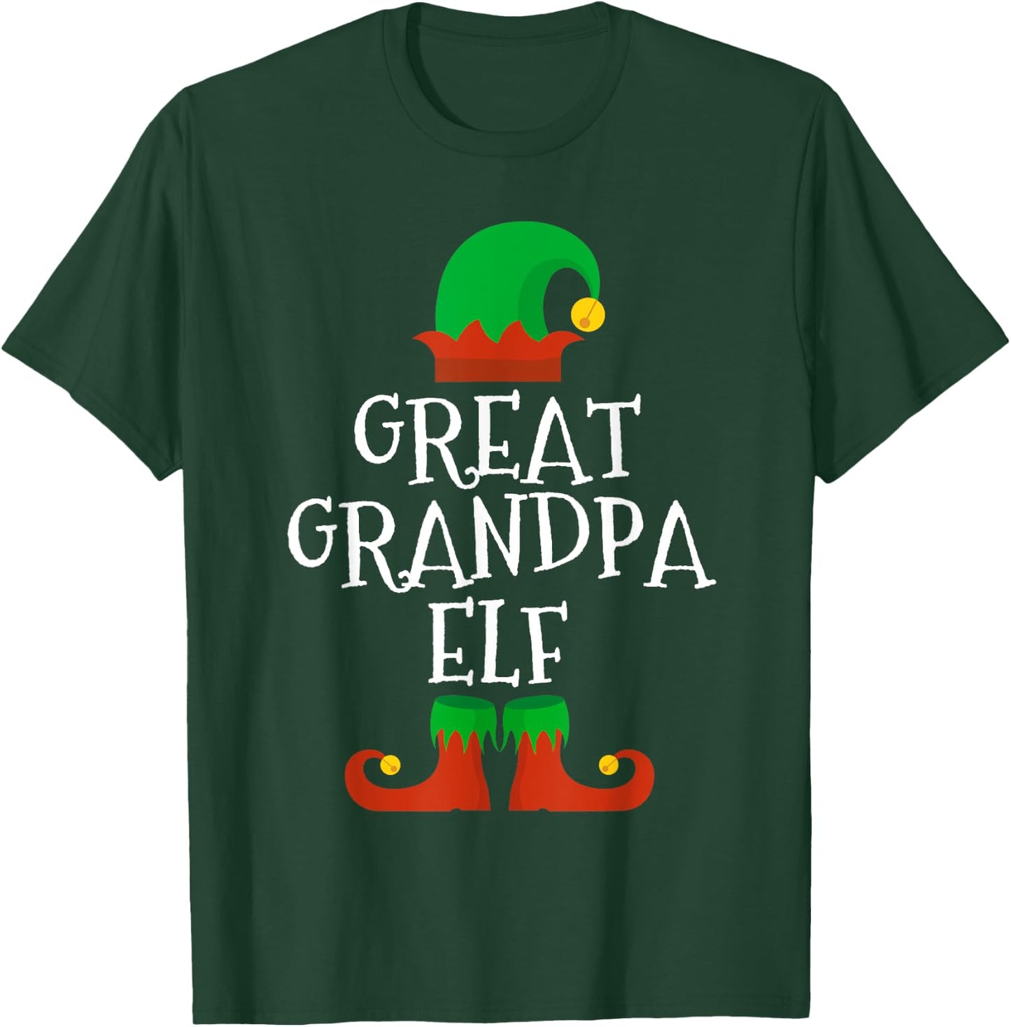 Family I'm The Great Grandpa Elf Christmas Matching Pajama T-Shirt - T-Shirt | Forest