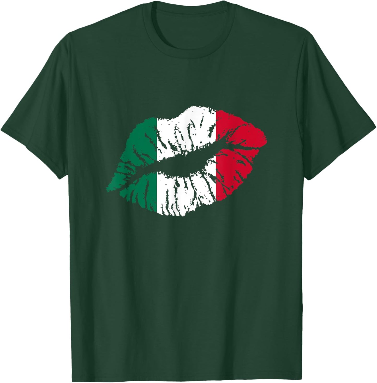 Italy | Italy Kiss Lips Italian Shirt | Gift Italian T-Shirt - T-Shirt | Forest