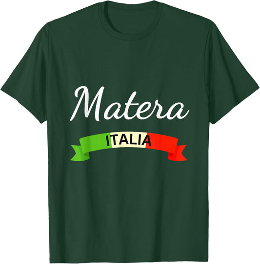 Matera Italy Flag Italia Souvenir Matching Italian T-Shirt - T-Shirt | Forest