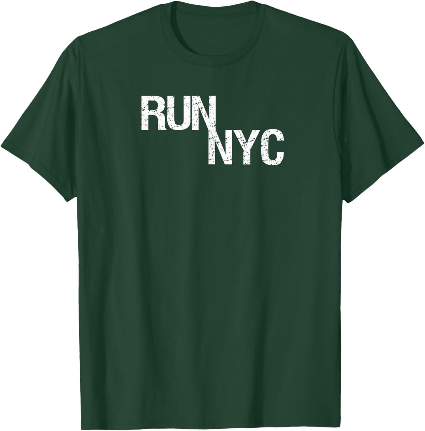 NYC Runner Shirt, New York Running Apparel, Run Manhattan T-Shirt - T-Shirt | Forest