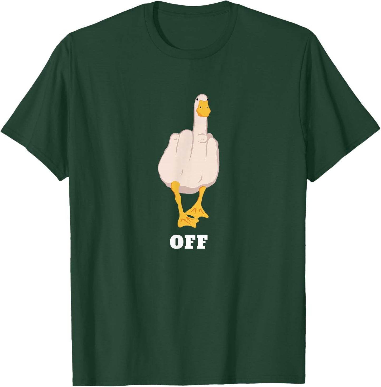 Hilarious Duck Finger, What the Duck OFF, Funny Duck Meme T-Shirt - T-Shirt | Forest