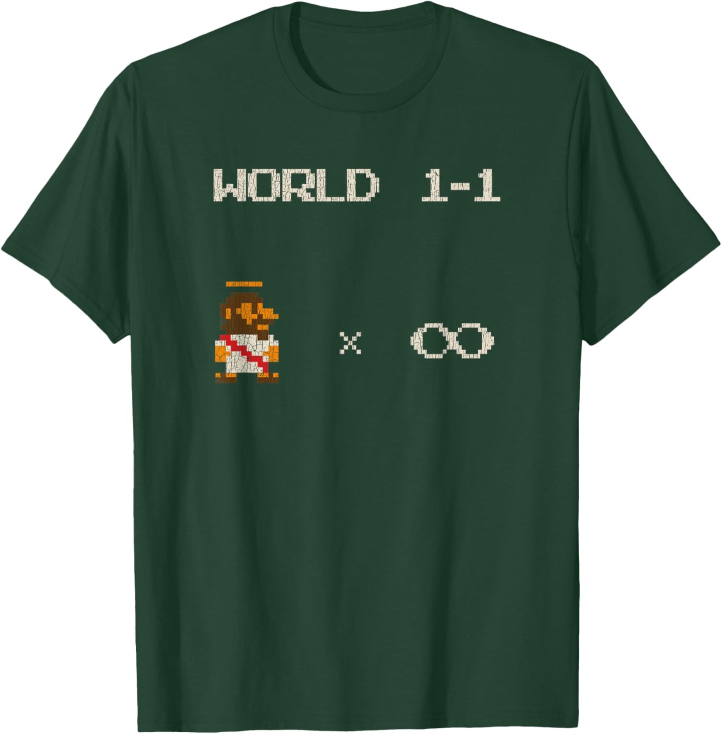 8 Bit Bible Video Game Jesus Gaming T-Shirt - T-Shirt | Forest