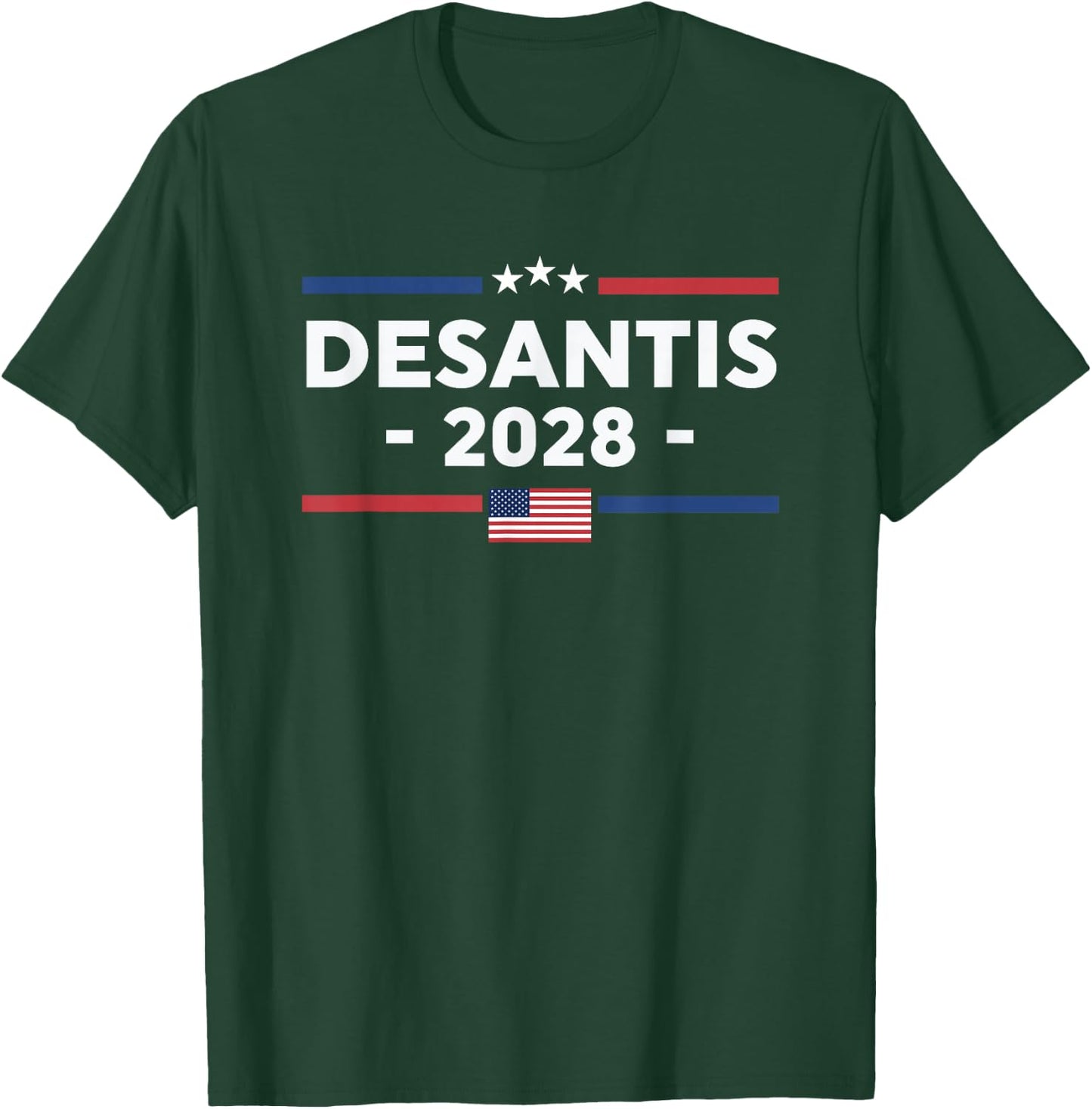 Desantis 2028 Ron Desantis 2028 President Election US Flag T-Shirt - T-Shirt | Forest
