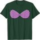 Mermaid Purple Seashell Bra Cartoon Graphic T-Shirt - T-Shirt | Forest