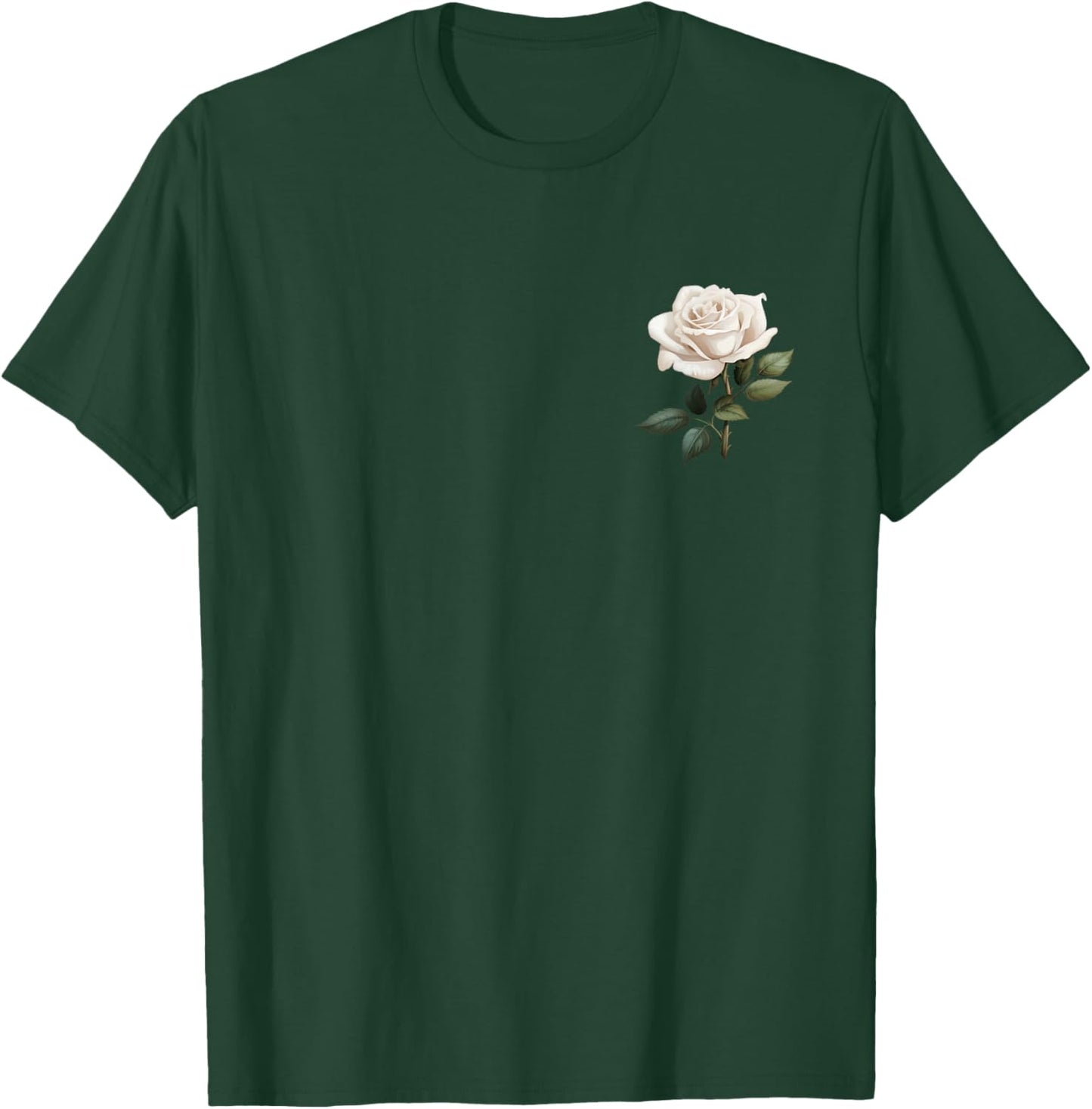 White Rose Graphic T-Shirt - T-Shirt | Forest
