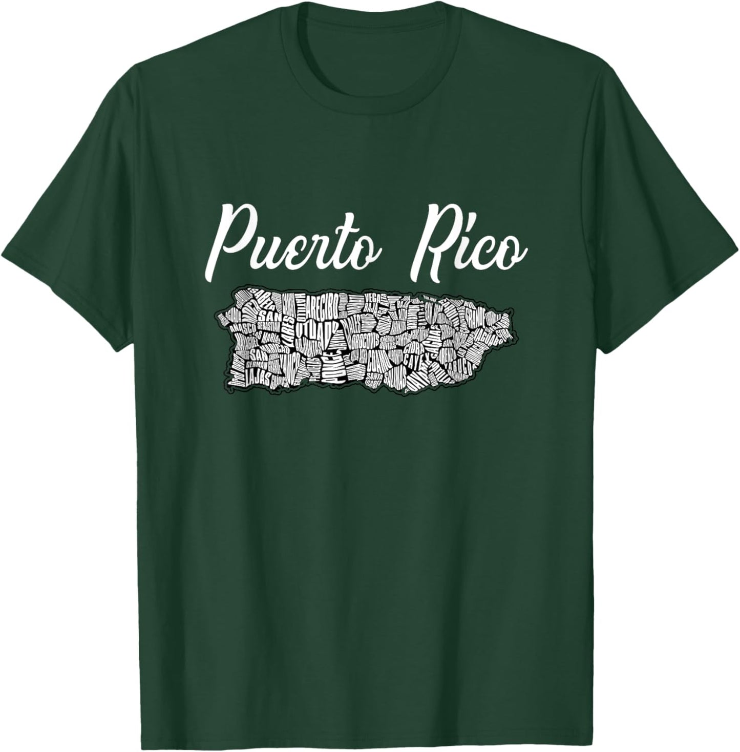 Puerto Rico map - Puerto Rican pride clothes T-Shirt - T-Shirt | Forest