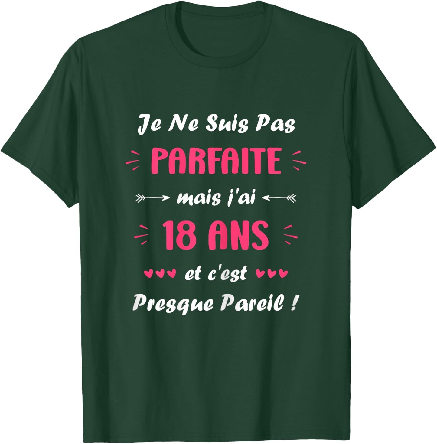 Funny Perfect Woman 18 Years Old Quote Birthday 18 Years , Black, Female X-Small T-Shirt - T-Shirt | Forest