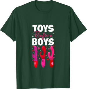 Funny Embarrassing Toys Before Boys Valentine Adult Women's T-Shirt - T-Shirt | Forest