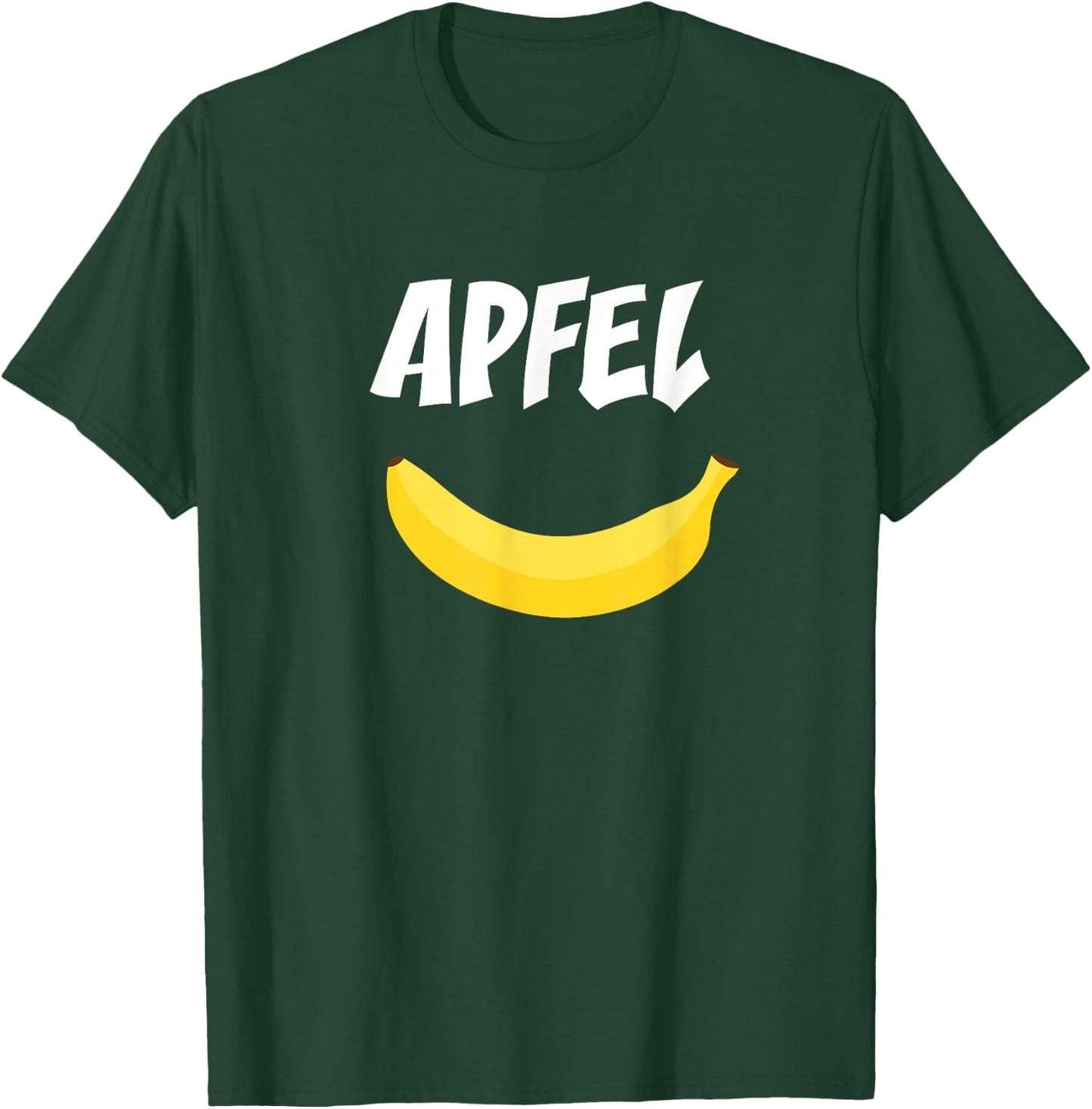 Apple with Banana Spring Summer Party Vegan Fruit , black T-Shirt - T-Shirt | Forest