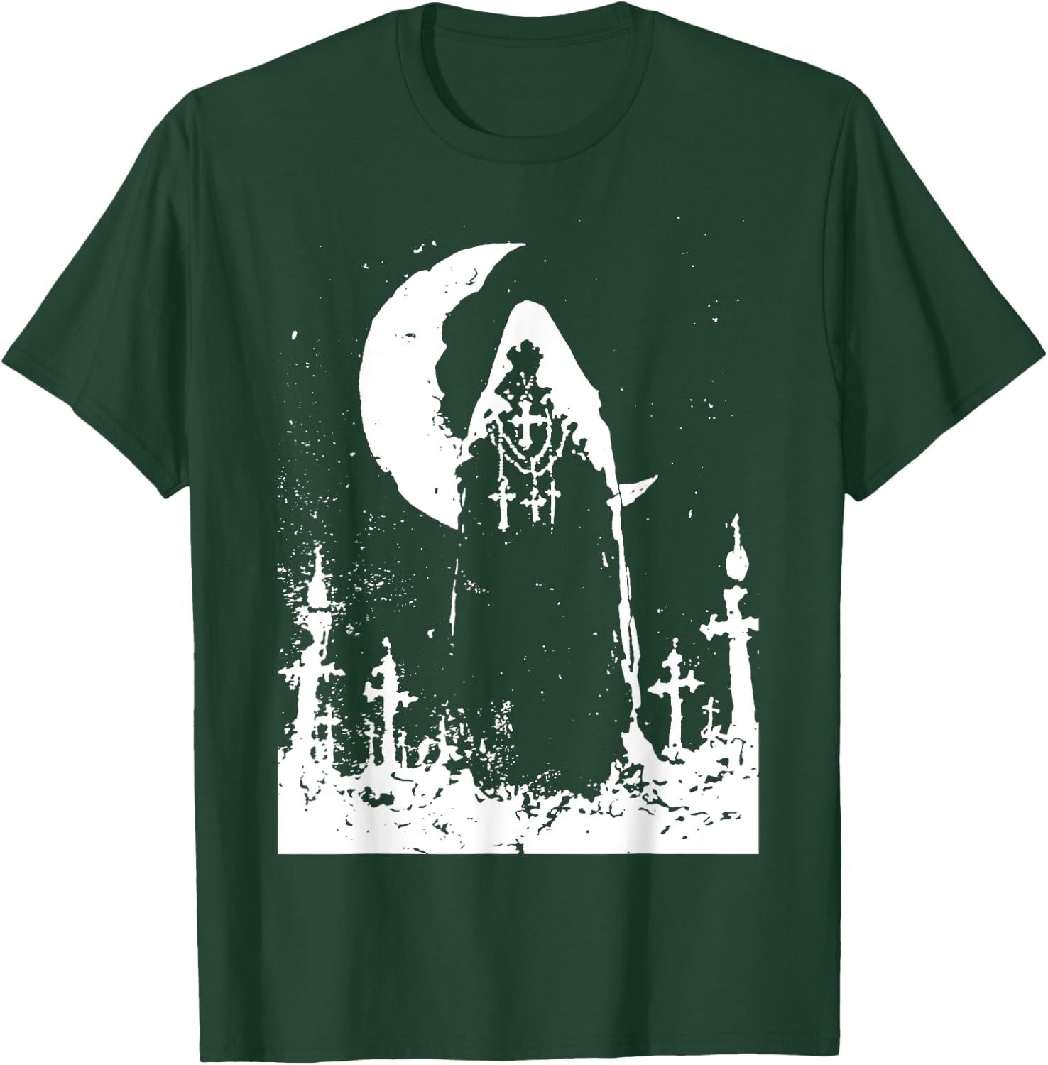 Skull Doom Metal Black Metal | Gothic Grunge Occult Satanic T-Shirt - T-Shirt | Forest