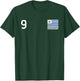 Uruguay Number 9 National Flag Country Heritage T-Shirt - T-Shirt | Forest
