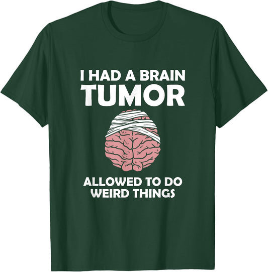 Brain Surgery Gift Brain Tumor Survivor Brain Surgery Awareness - Men's Black Classic Fit Short Sleeve - Small T-Shirt - T-Shirt | Forest