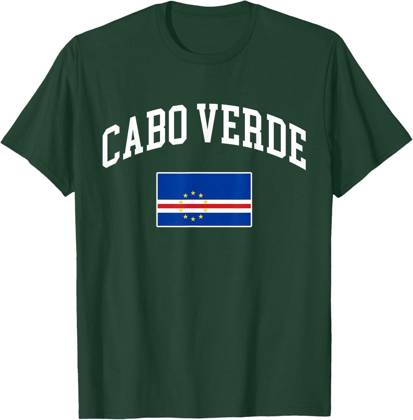 Cabo Verde Cabo Verdean Flag Retro Vintage Classic Graphic T-Shirt - T-Shirt | Forest