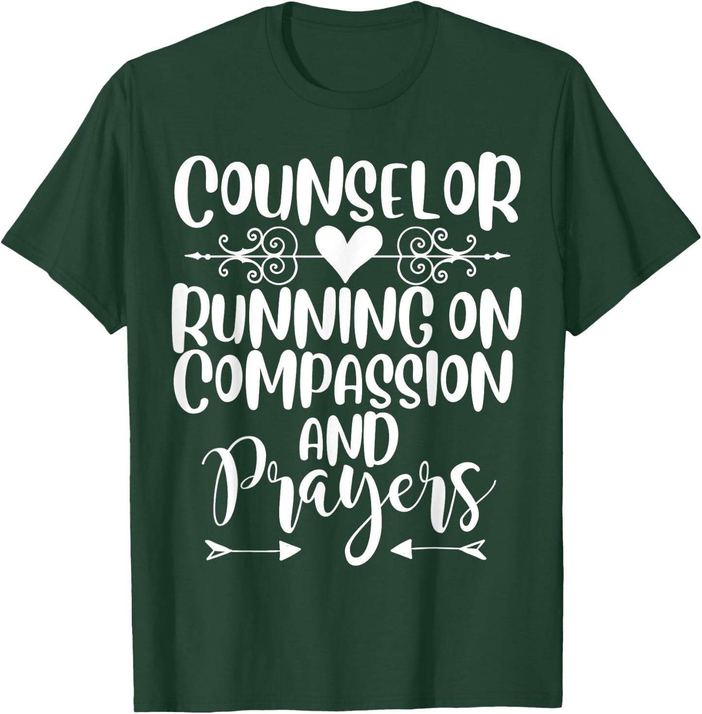 Counselor running on compassion and prayers cute counseling T-Shirt - T-Shirt | Forest