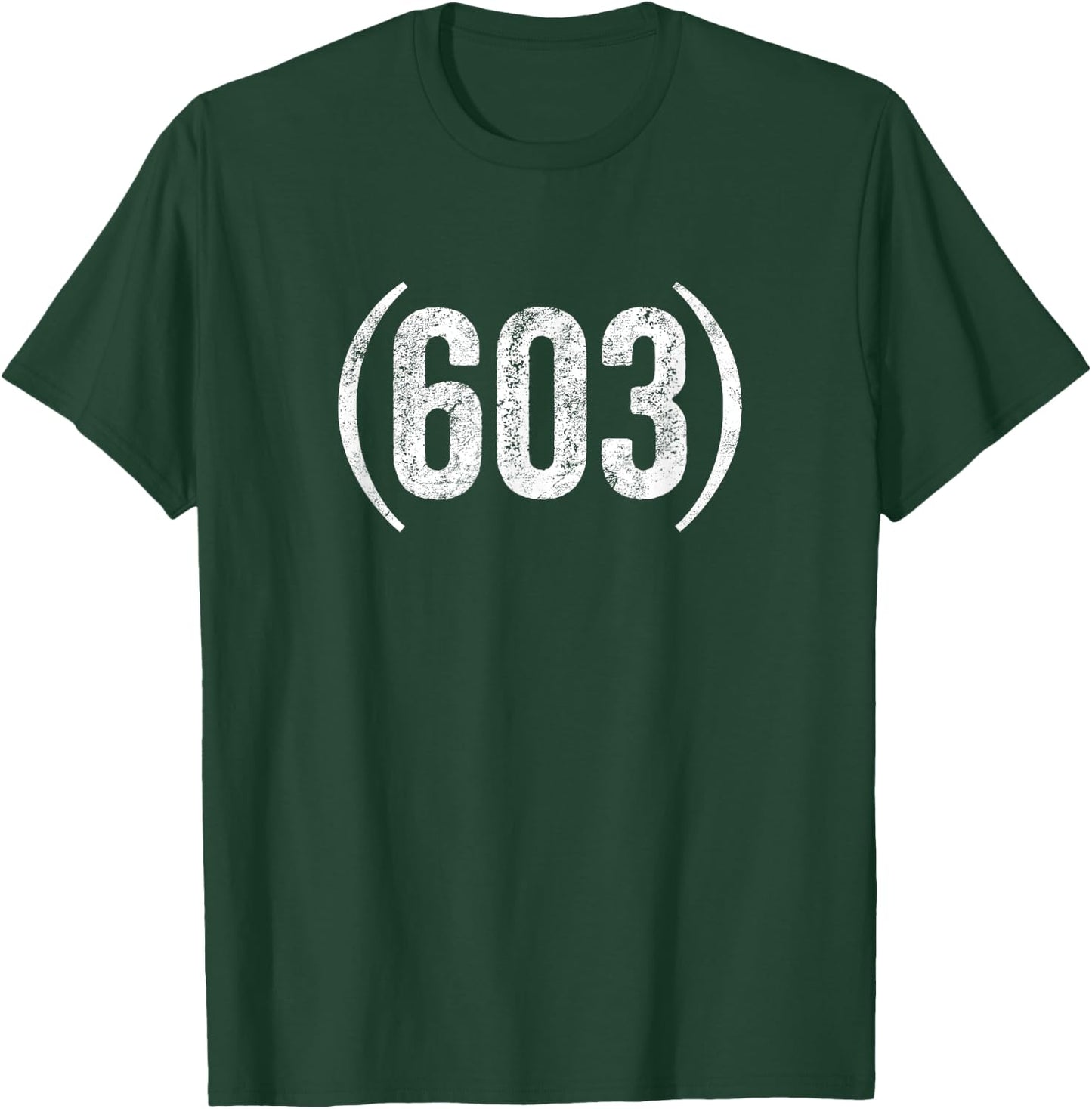 603 New Hampshire distressed area code T-Shirt - T-Shirt | Forest
