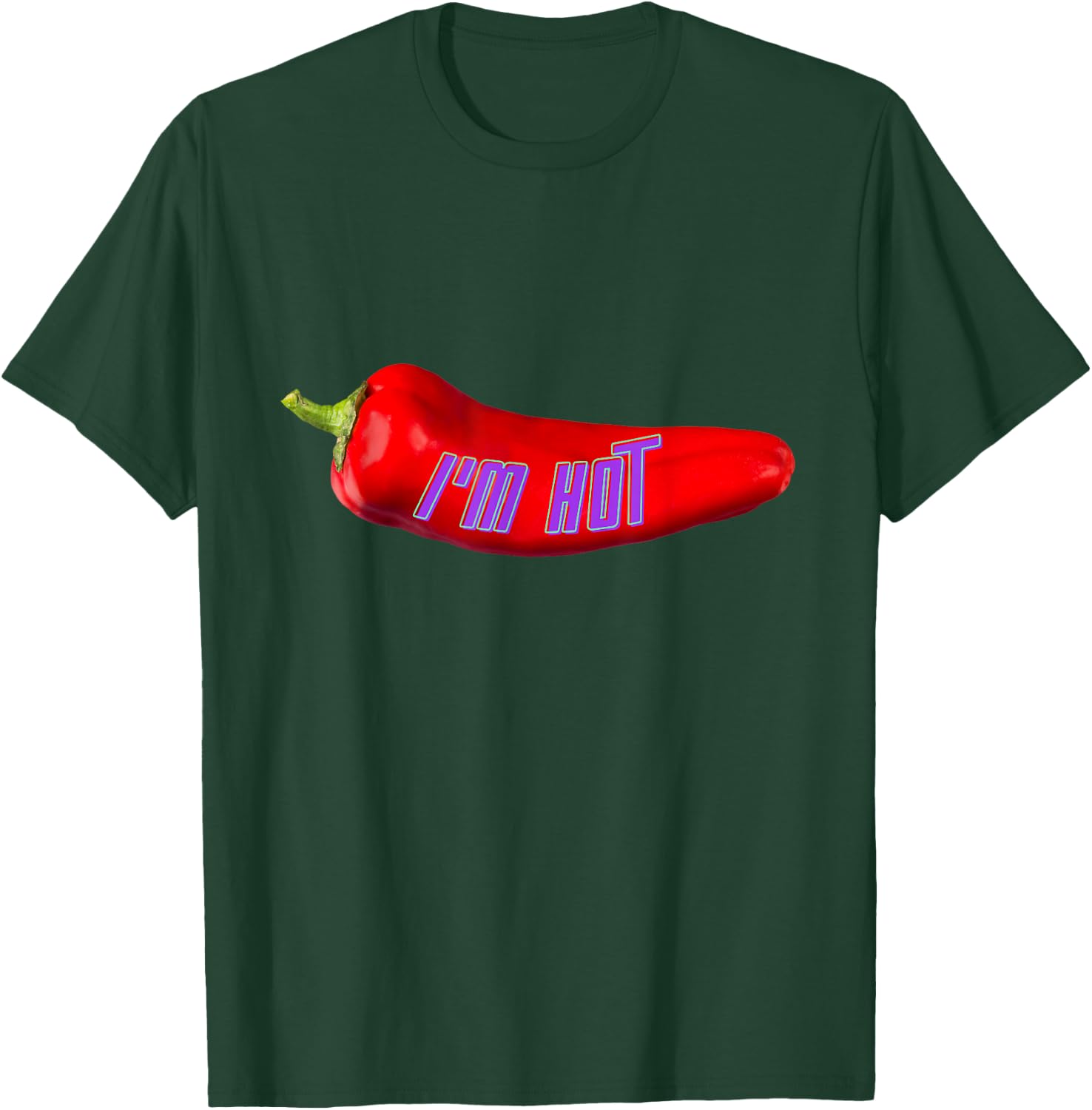 Funny I'm Hot Red Chilli Pepper For Mom Dad , Black, S T-Shirt - T-Shirt | Forest
