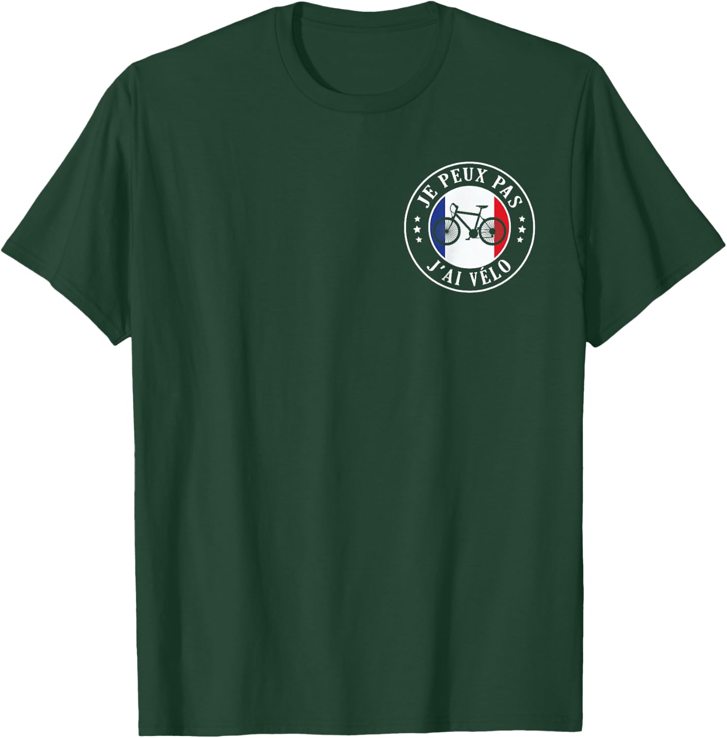 Je Peux pas j'ai Vélo Bike Cycling France Humour , Black, S T-Shirt - T-Shirt | Forest