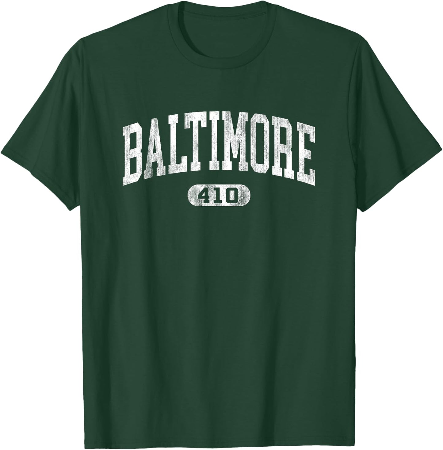 Retro Baltimore Maryland Souvenir Area Code 410 Boys Girls T-Shirt - T-Shirt | Forest
