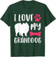 I Love My Granddog Shirt Pomeranian Dog Grandma Grandpa Gift Men Women T-Shirt - T-Shirt | Forest