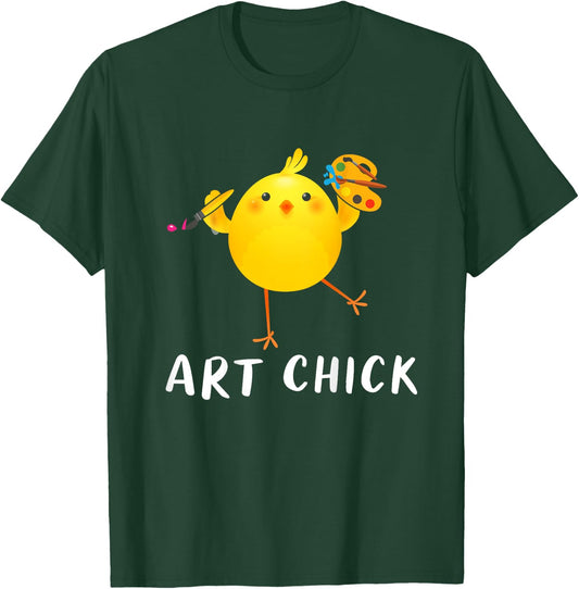 Backprint Art Chick art chicken T-Shirt - T-Shirt | Forest