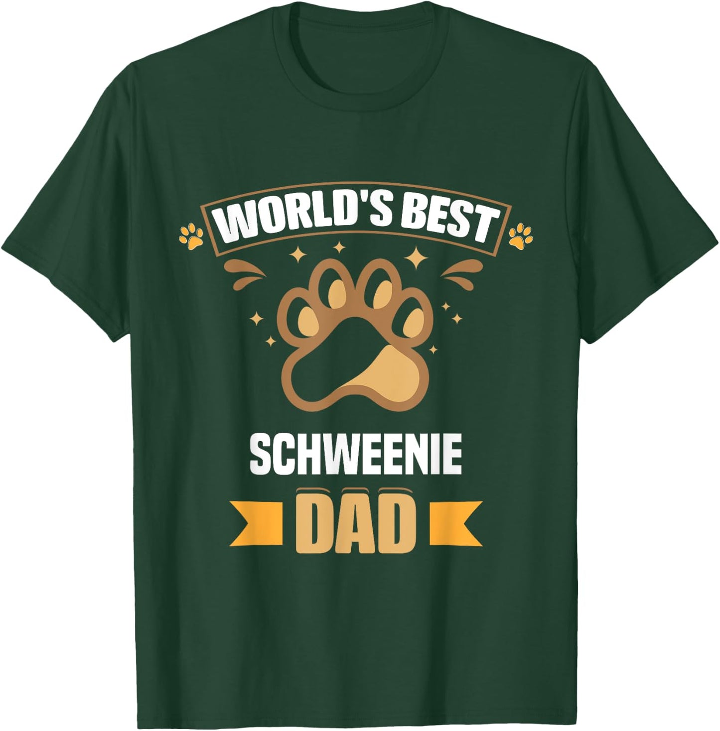 World's Best Schweenie Dad Mixed Breed Dog Owner T-Shirt - T-Shirt | Forest