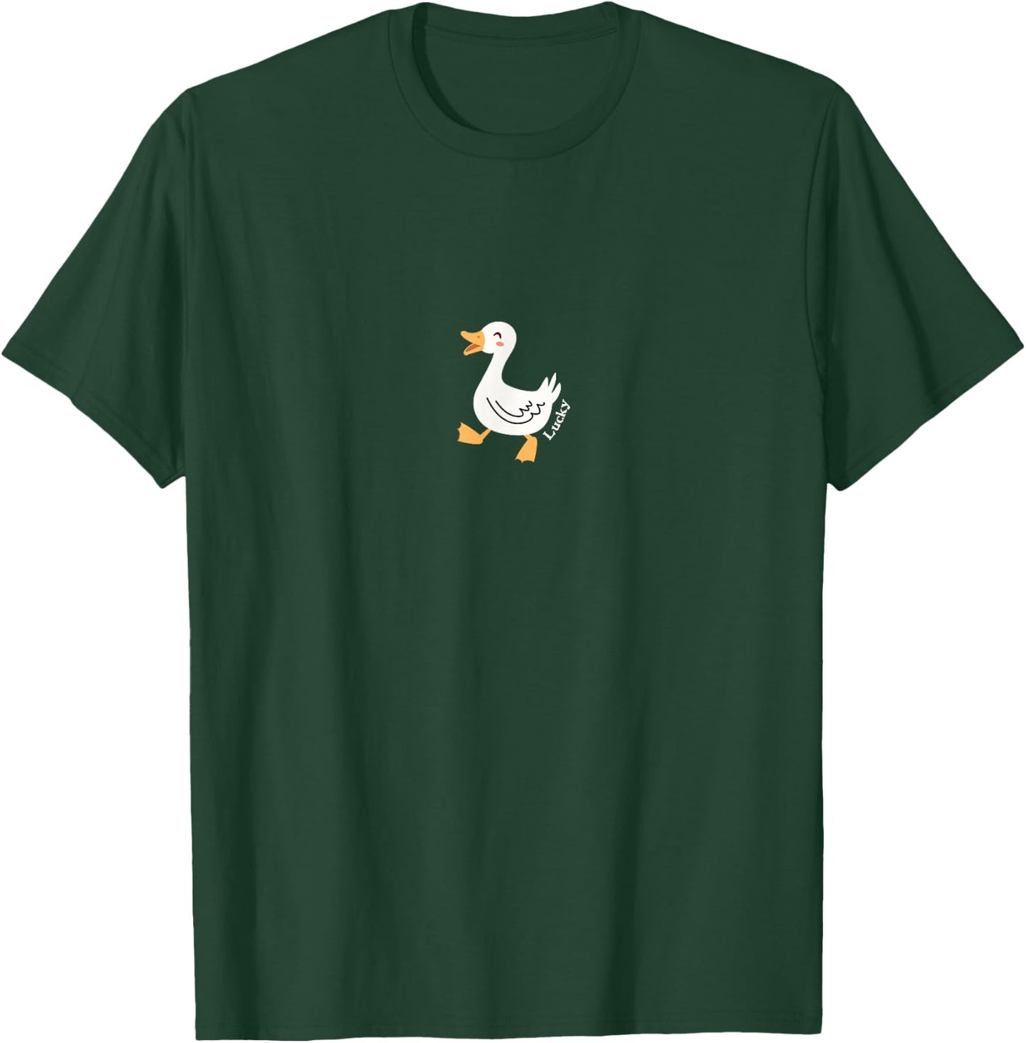 Insightsy Cute Duck Lucky Happy Cartoon Vintage , Small T-Shirt - T-Shirt | Forest