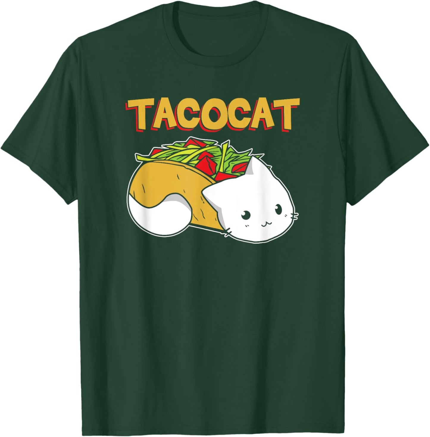 Tacocat Funny Palindrome T-Shirt - T-Shirt | Forest