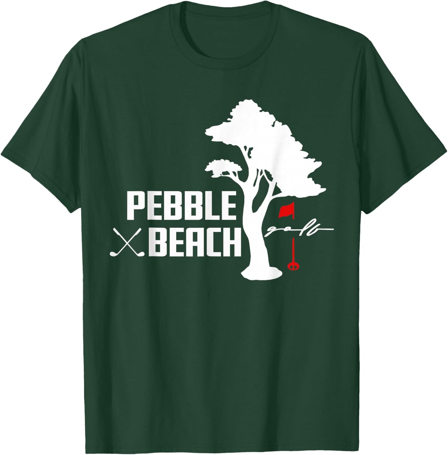 Pebble Beach Golf | Cypress Tree T-Shirt - T-Shirt | Forest