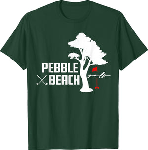 Pebble Beach Golf | Cypress Tree T-Shirt - T-Shirt | Forest