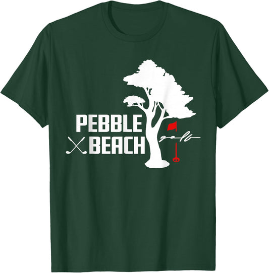 Pebble Beach Golf | Cypress Tree T-Shirt - T-Shirt | Forest