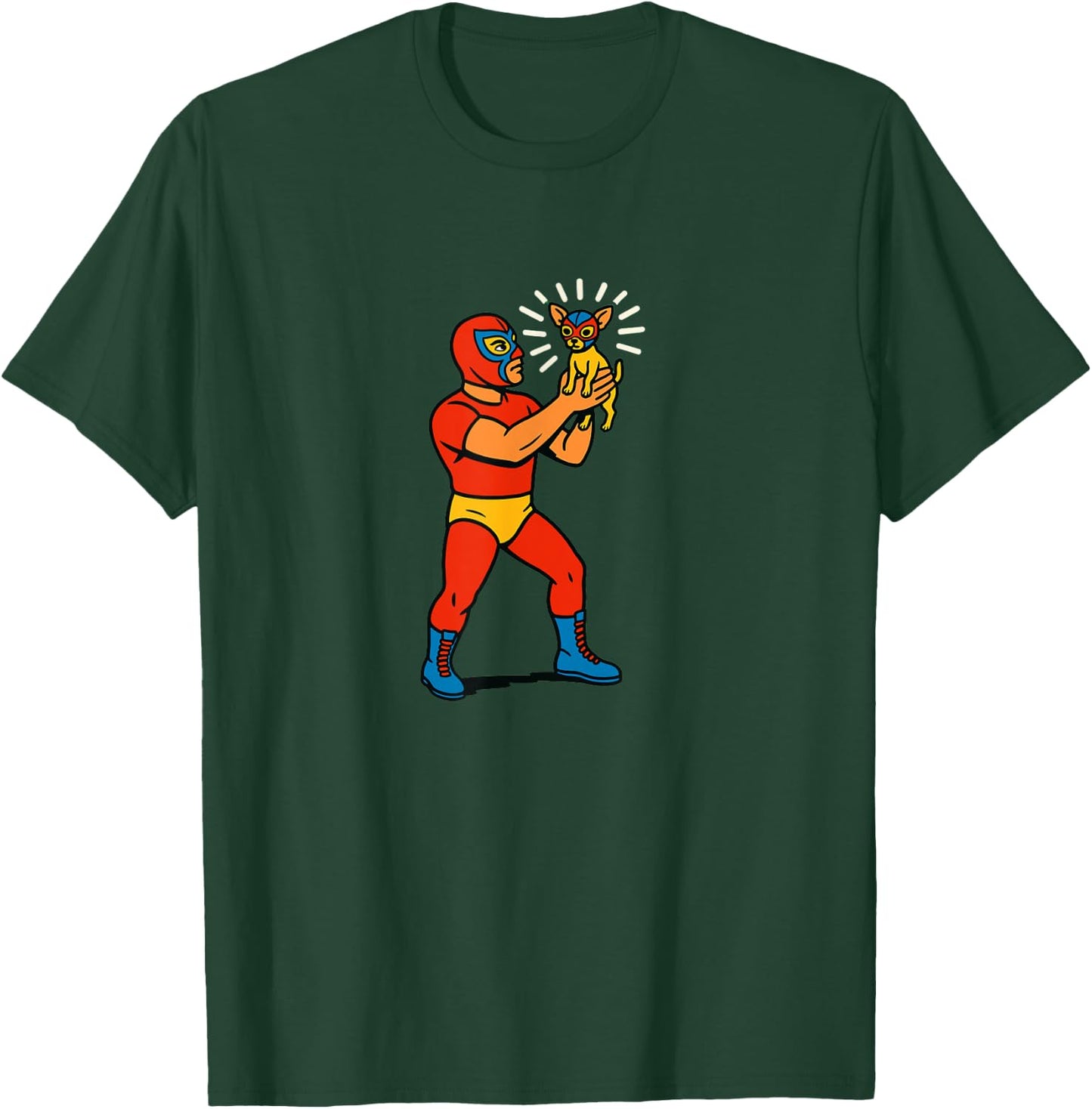Chihuahua, Wrestler, Luchador, Radiant, Cute, Funny, PRIDE T-Shirt - T-Shirt | Forest