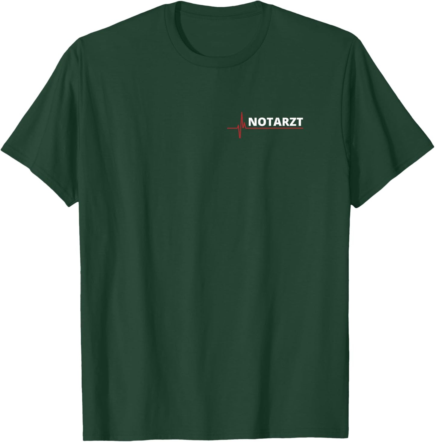 Emergency Doctor ECG Heartbeat Heart Line Cool Emergency Doctor T-Shirt - T-Shirt | Forest