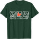 Art Teachers Peace Love Art For Artists And Painting Men Women Girls Kids T-Shirt - T-Shirt | Forest