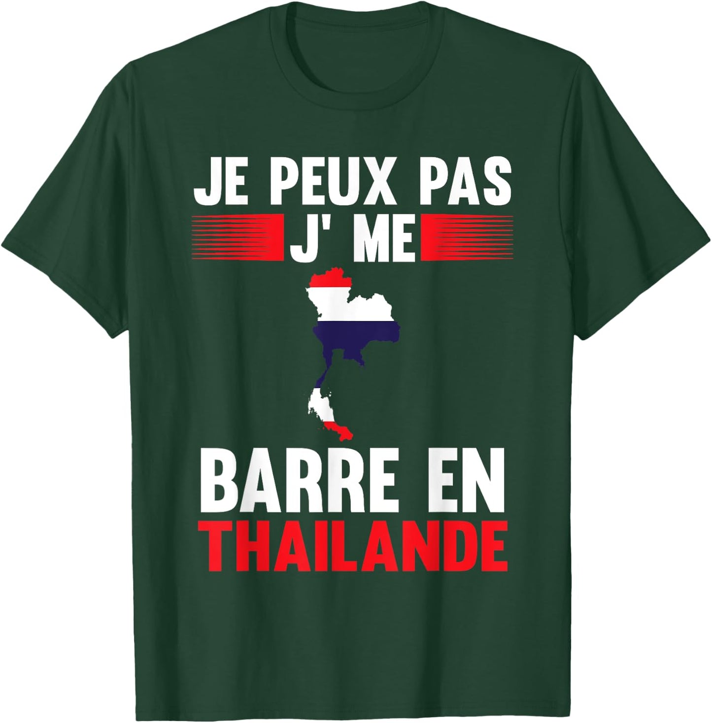 Je peux pas je me barre en Thailand Thailand , Black, S T-Shirt - T-Shirt | Forest