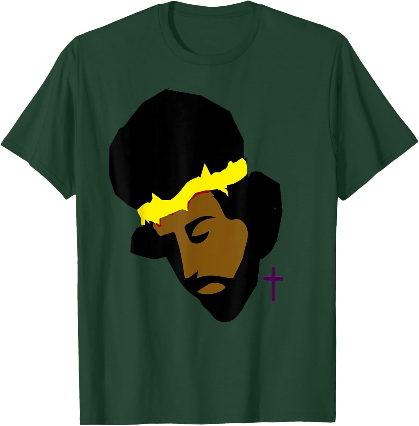 AFRICAN AMERICAN JESUS SHIRT | Black Jesus Art T-Shirt - T-Shirt | Forest