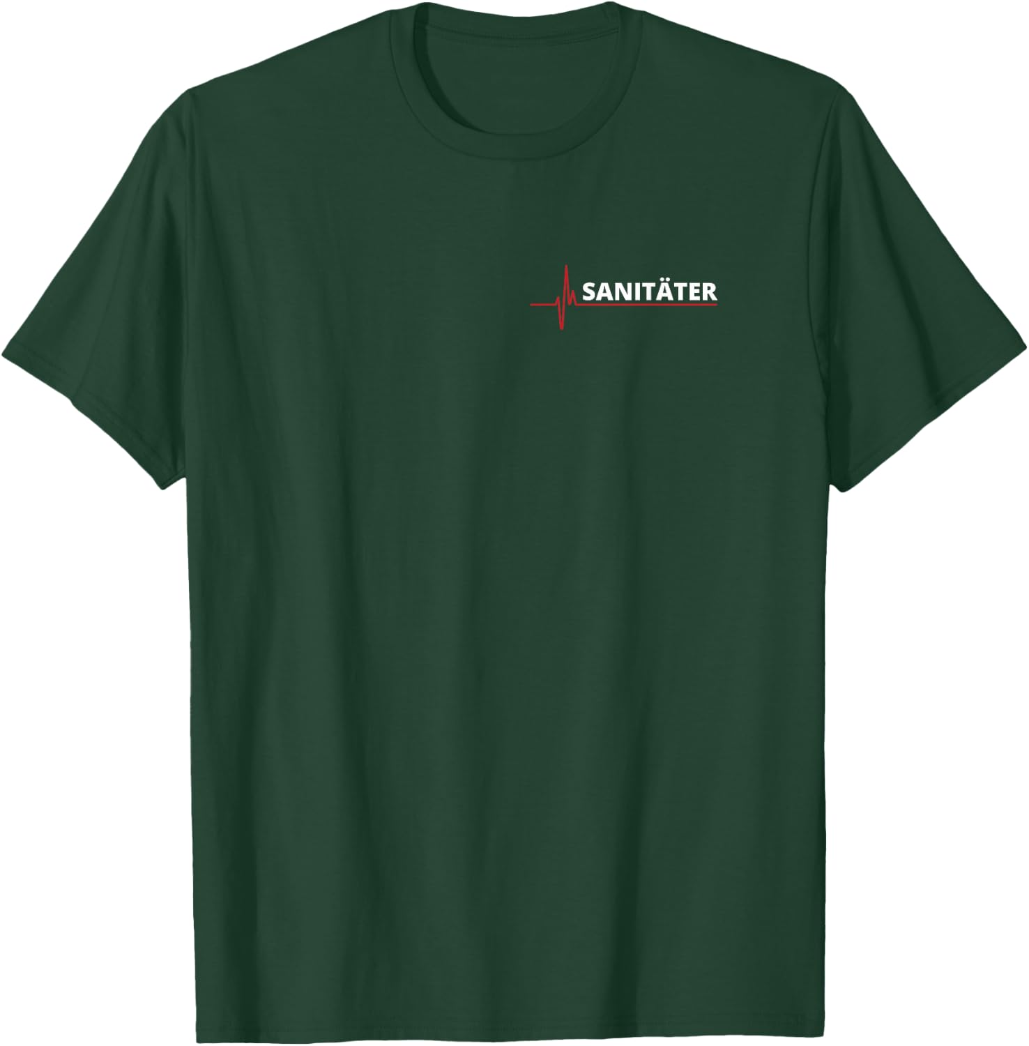 Paramedic ECG Back Heartbeat Heart Line Cool Paramedic , black T-Shirt - T-Shirt | Forest