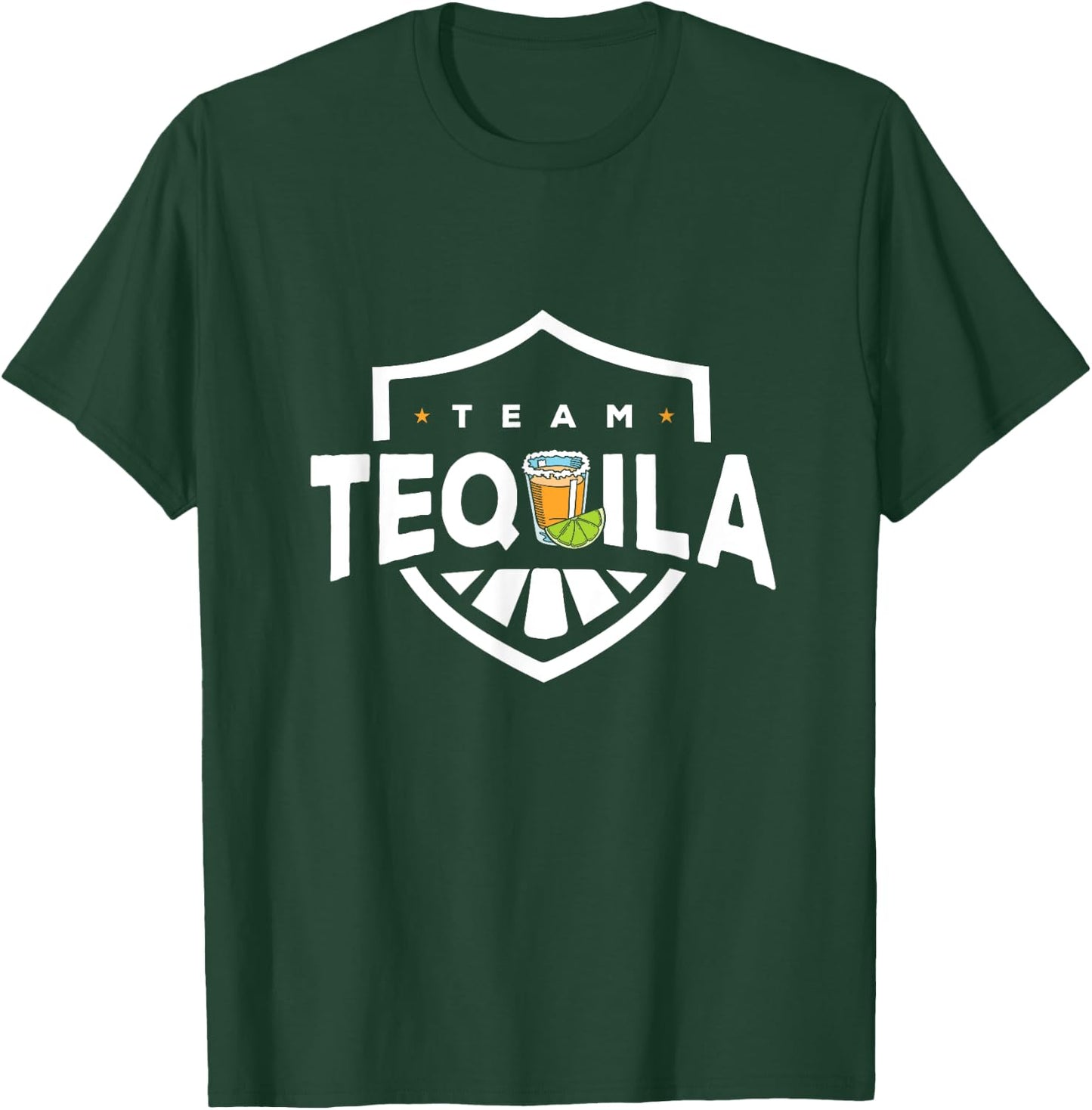 Funny Team Tequila With Green Lime Salt Group Costume T-Shirt - T-Shirt | Forest
