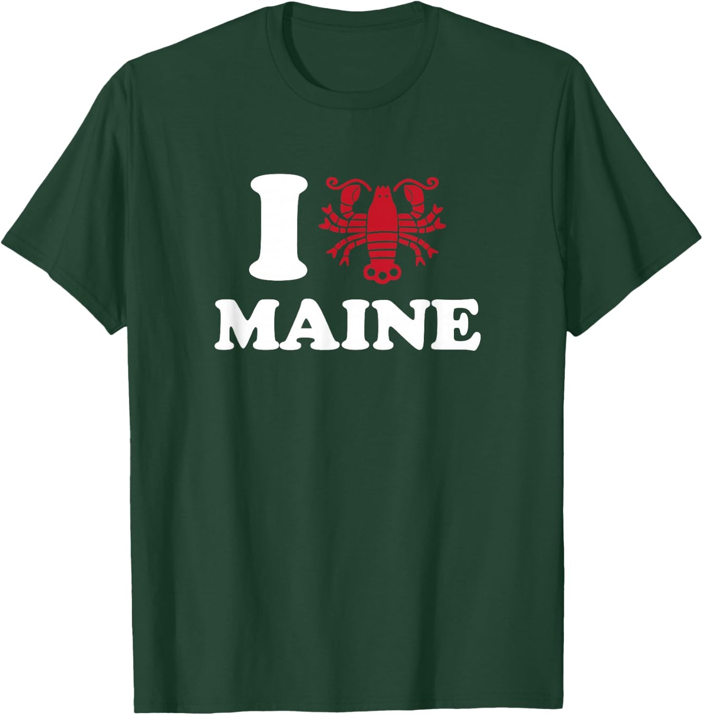I Love Maine - I Lobster Maine - Heart Shape Lobster T-Shirt - T-Shirt | Forest