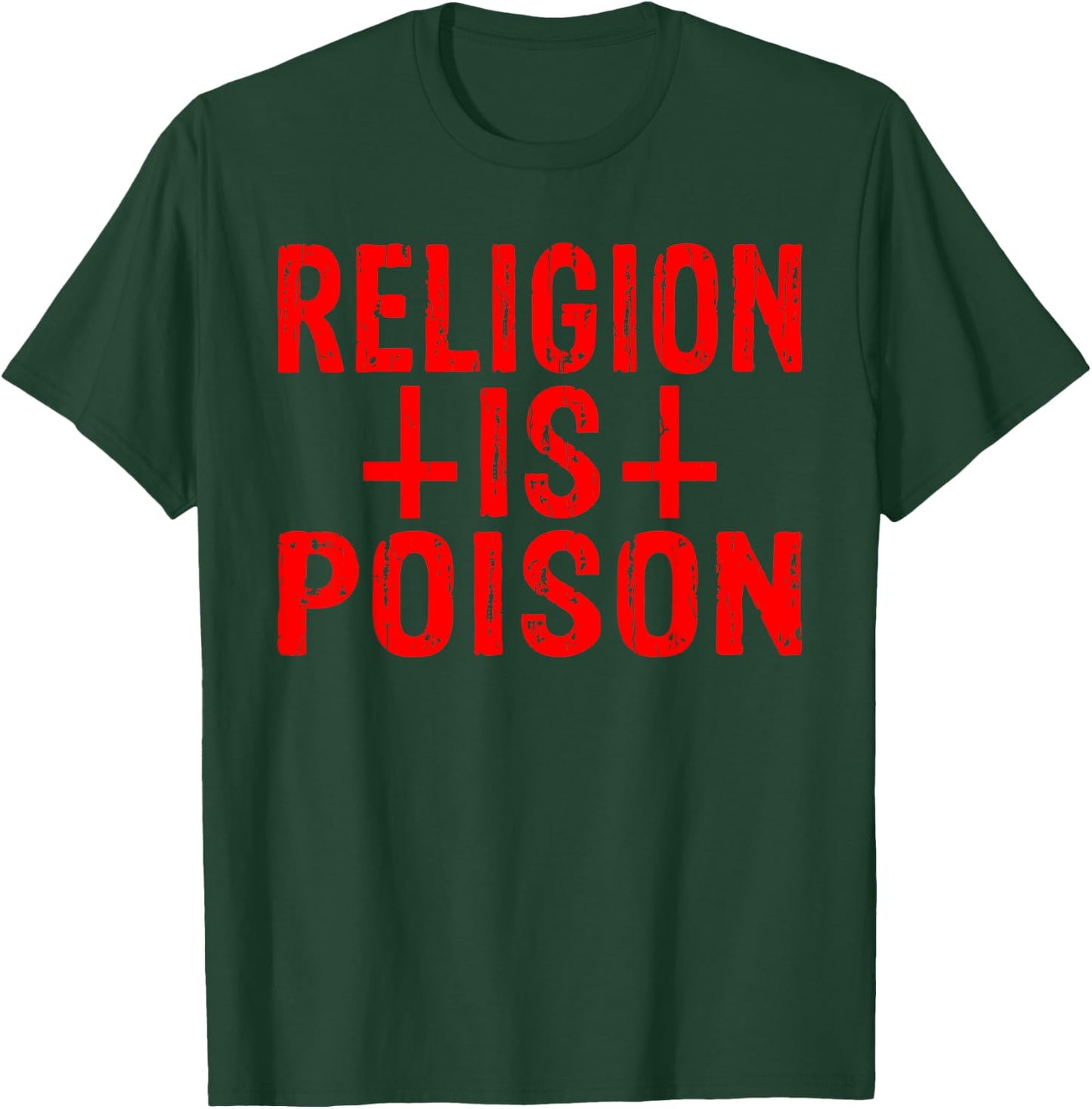 Funny Satanism Satanic Antichrist Occult Satan Goat Atheist T-Shirt - T-Shirt | Forest