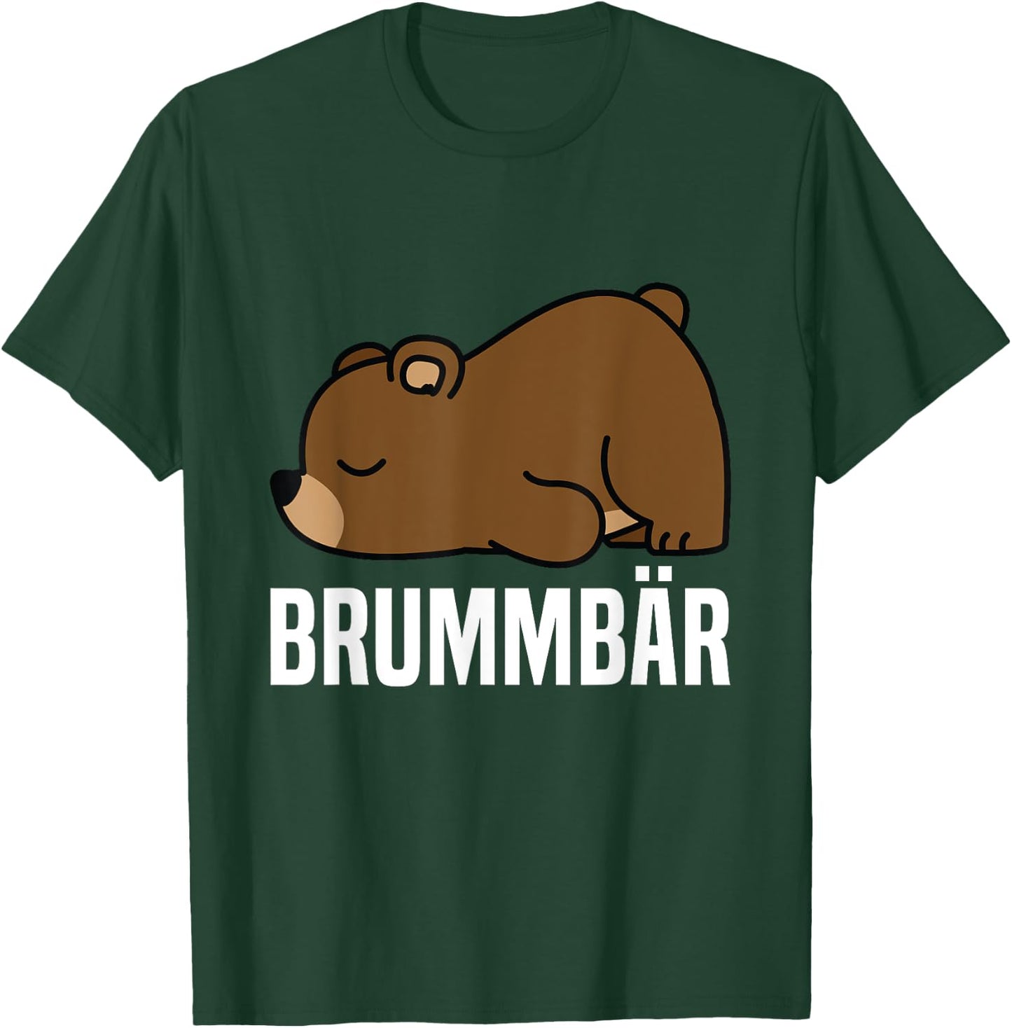 Grummbär Bear Genervt Brown Bear Tired , black T-Shirt - T-Shirt | Forest
