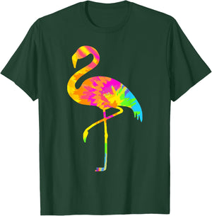 Flamingo Tie Dye Vintage Hippie Flamingo Lover T-Shirt - T-Shirt | Forest