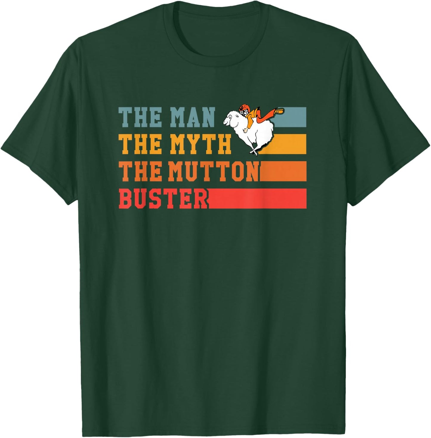 Mutton Busting Youth Rodeo Sheep Riding Kids Mutton Buster T-Shirt - T-Shirt | Forest