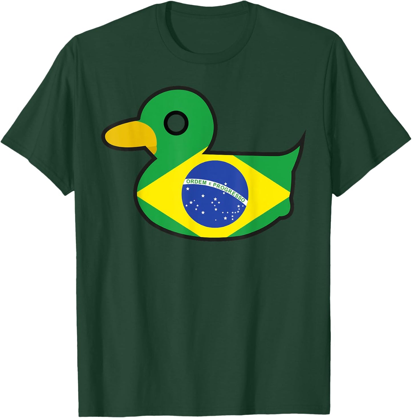 Funny Brazil Fans Duckie Duck T-Shirt - T-Shirt | Forest