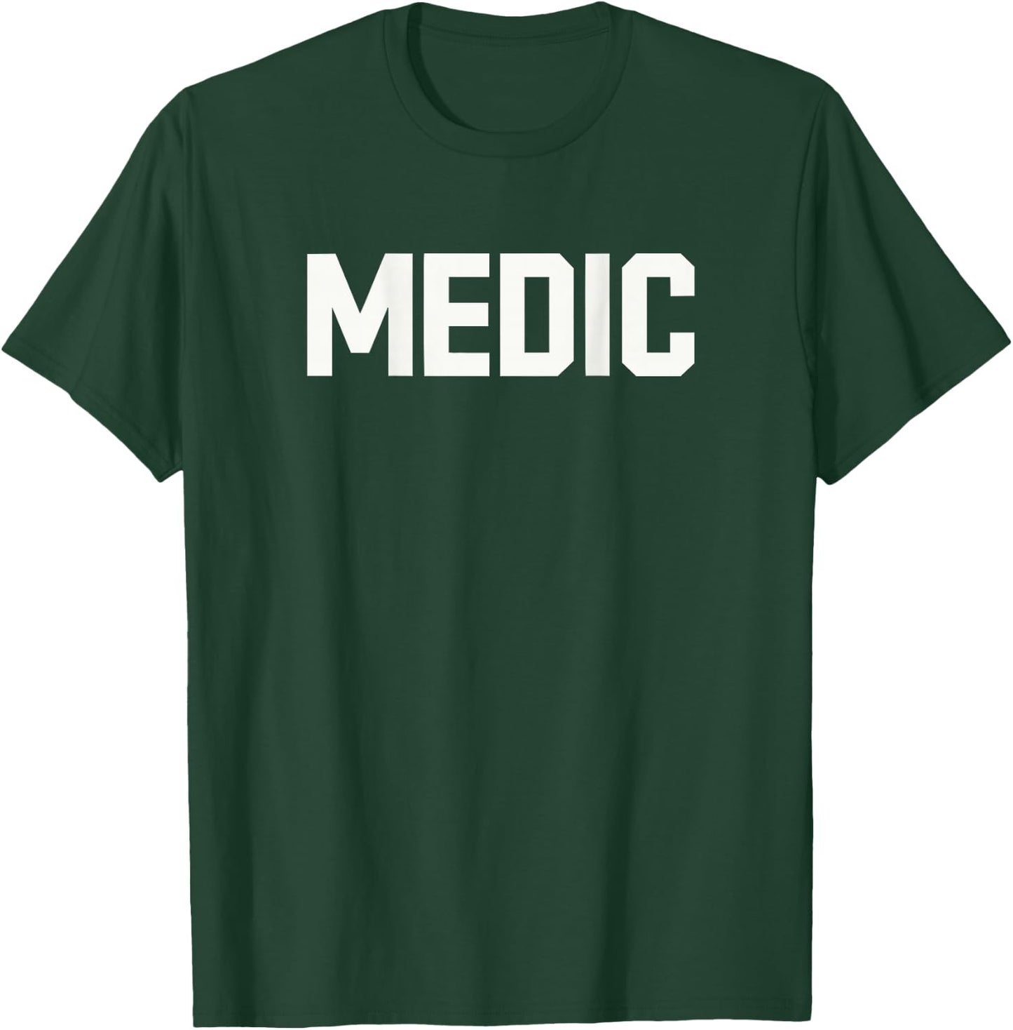 MEDIC Back Print Text Design for Professionals and Cosplay T-Shirt - T-Shirt | Forest